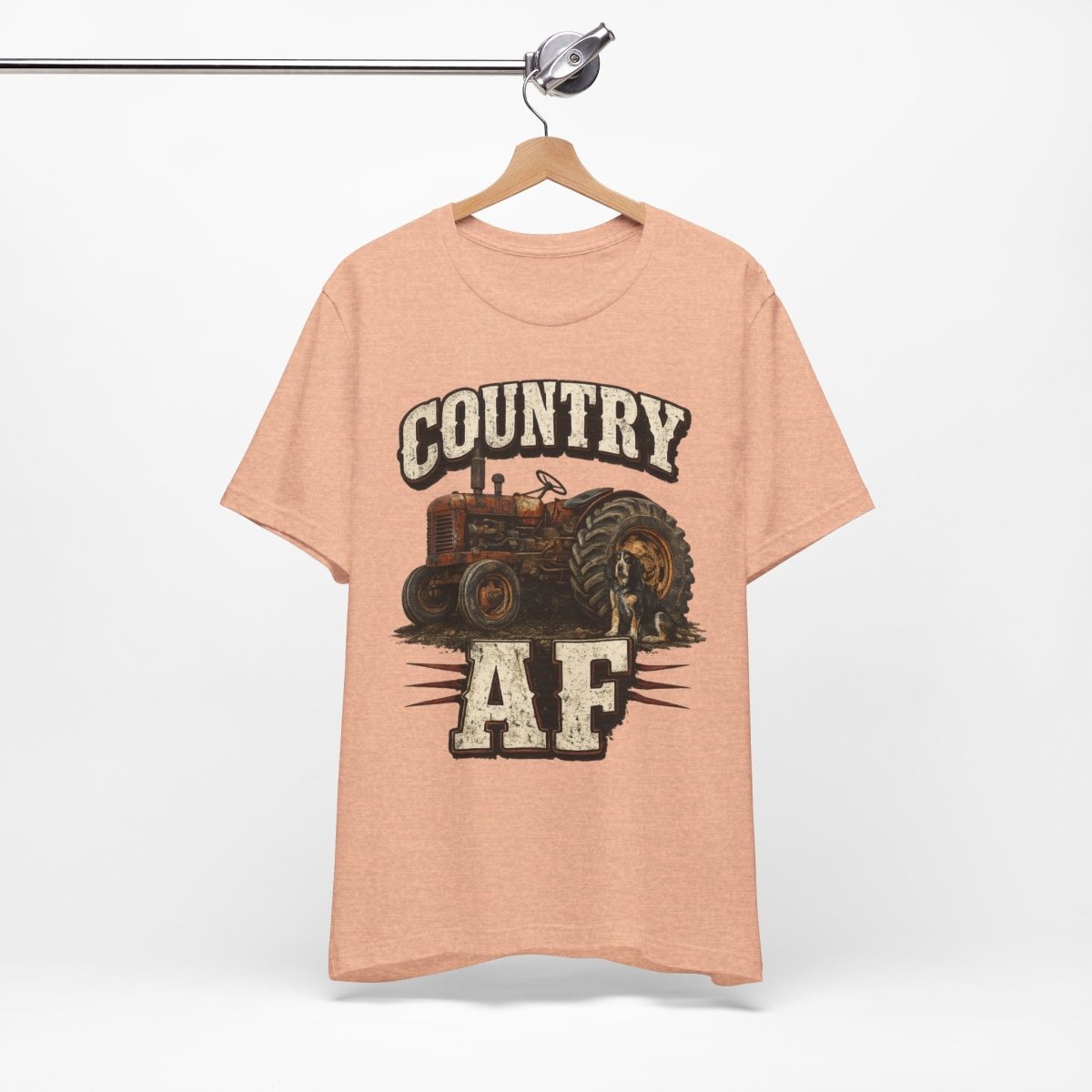 Country AF T-Shirt – Vintage Tractor | Distressed Farm Dog Graphic Tee - Anything AF