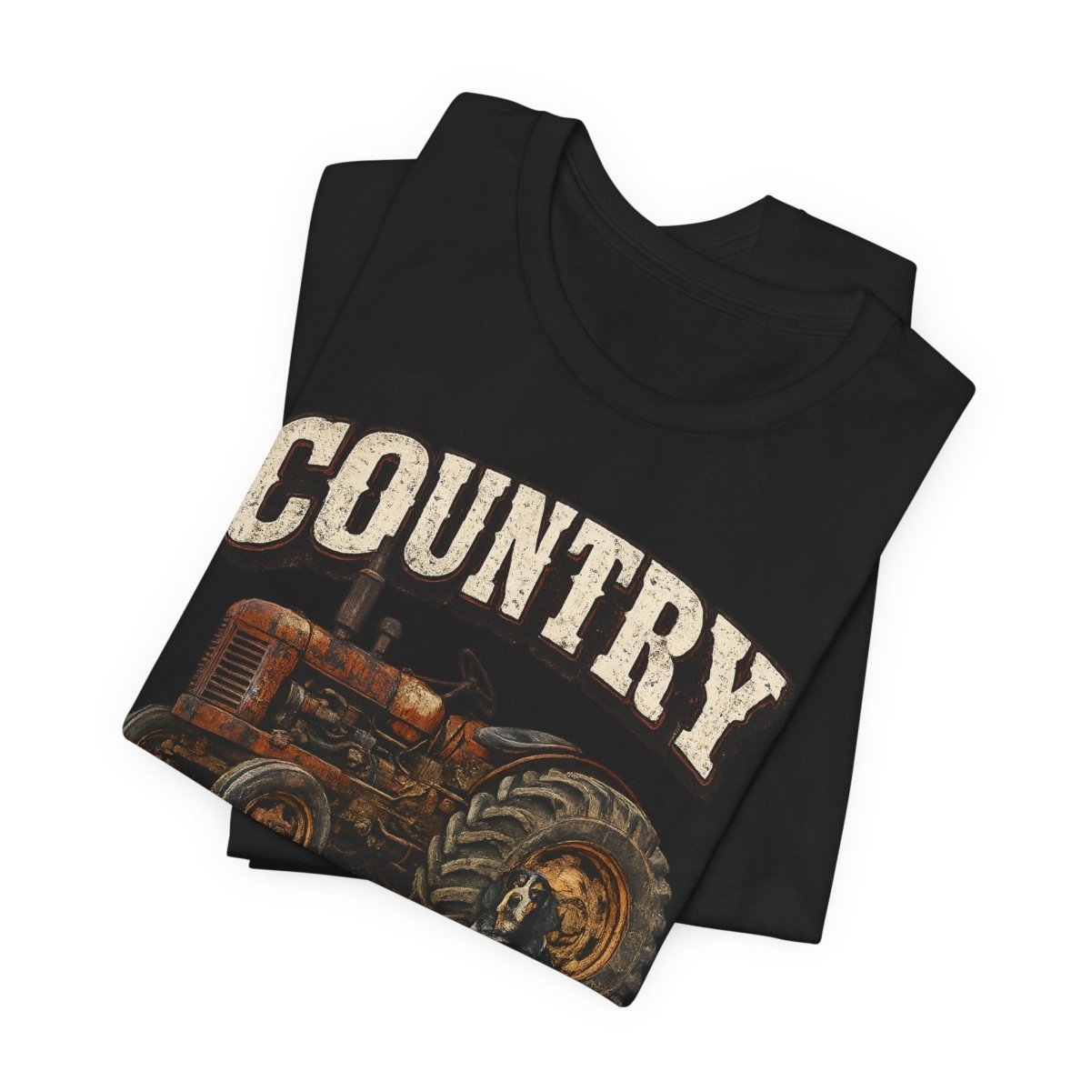 Country AF T-Shirt – Vintage Tractor | Distressed Farm Dog Graphic Tee - Anything AF
