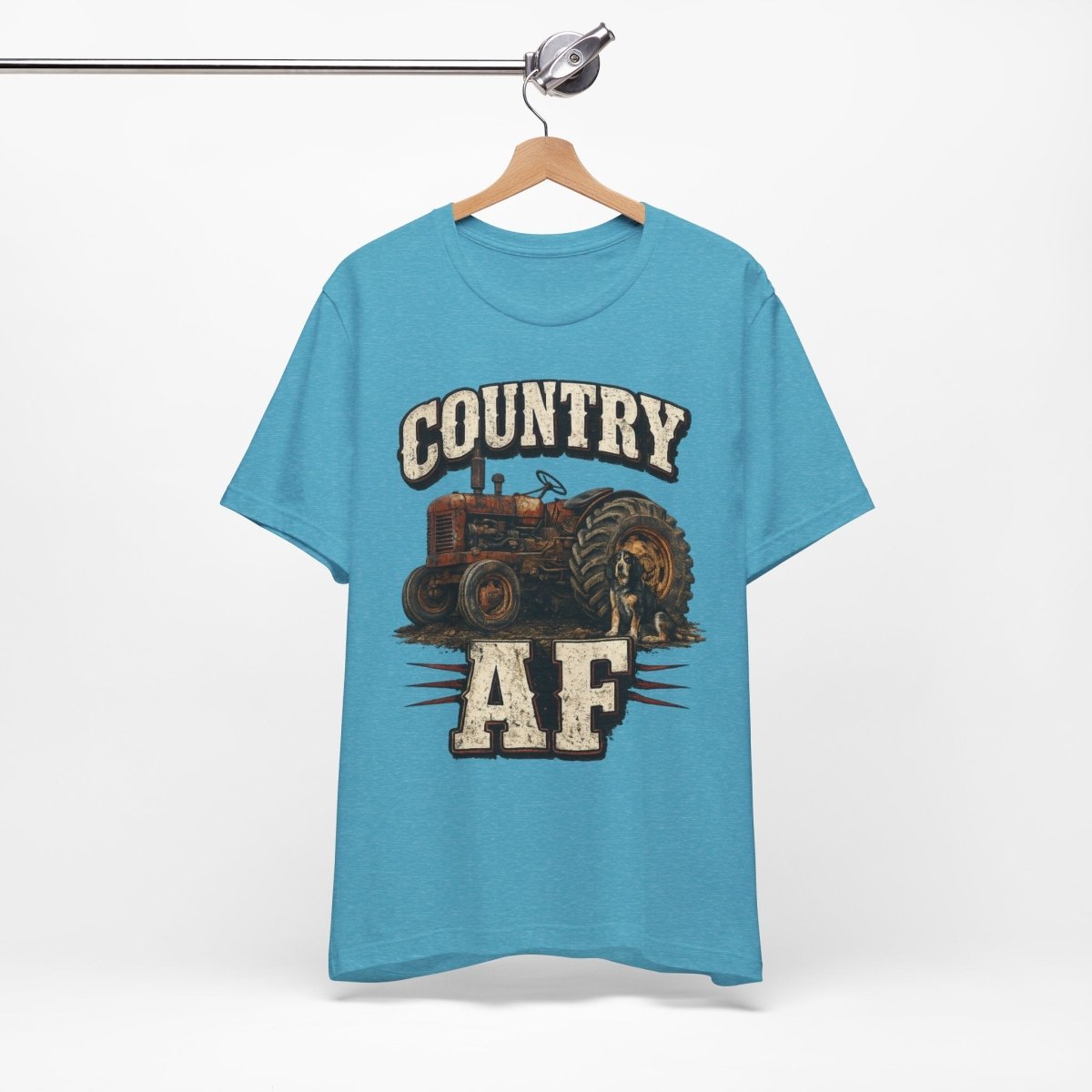 Country AF T-Shirt – Vintage Tractor | Distressed Farm Dog Graphic Tee - Anything AF