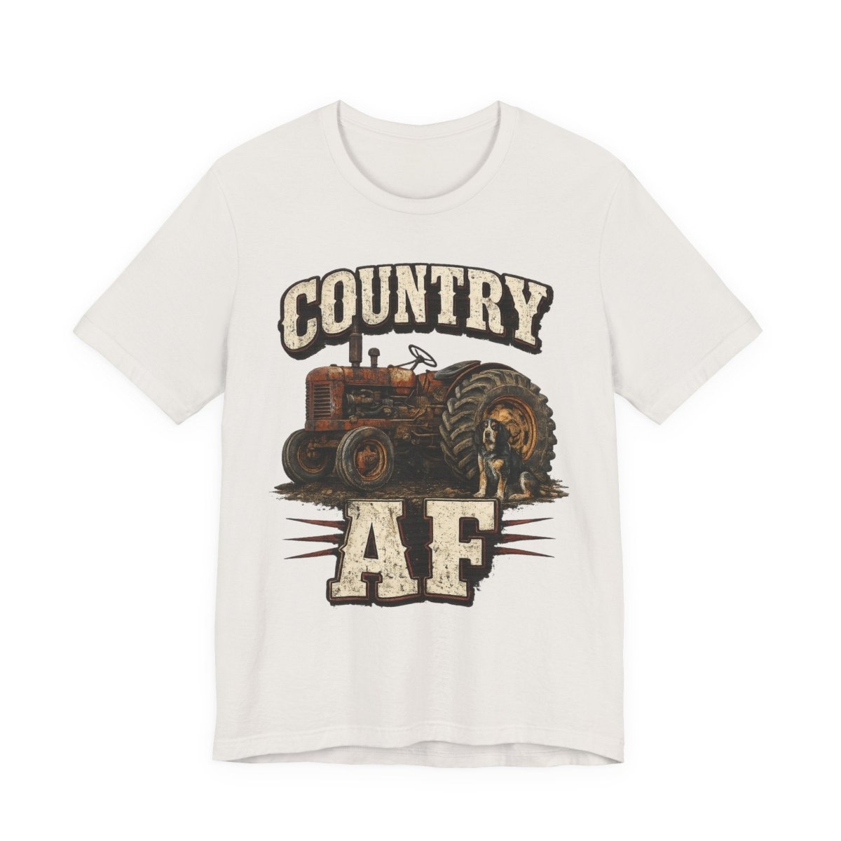 Country AF T-Shirt – Vintage Tractor | Distressed Farm Dog Graphic Tee - Anything AF