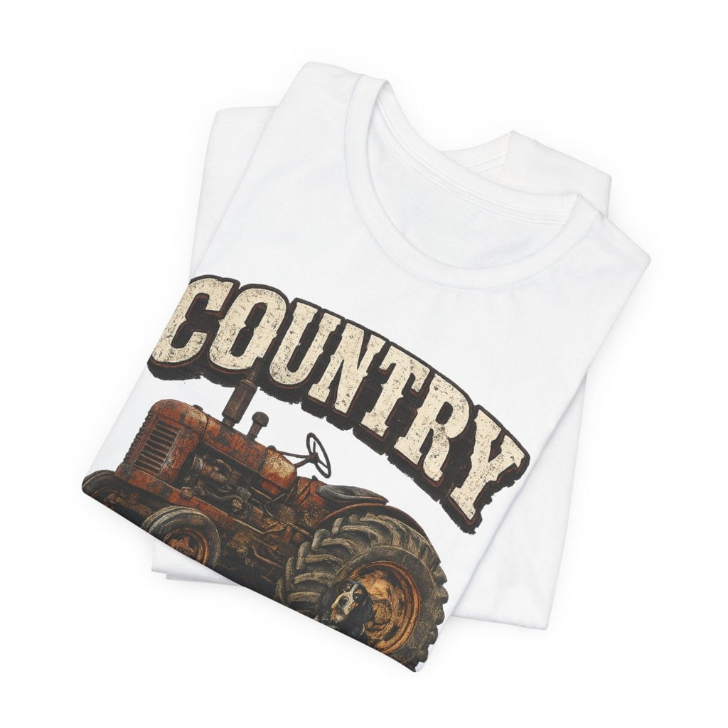 Country AF T-Shirt – Vintage Tractor | Distressed Farm Dog Graphic Tee - Anything AF