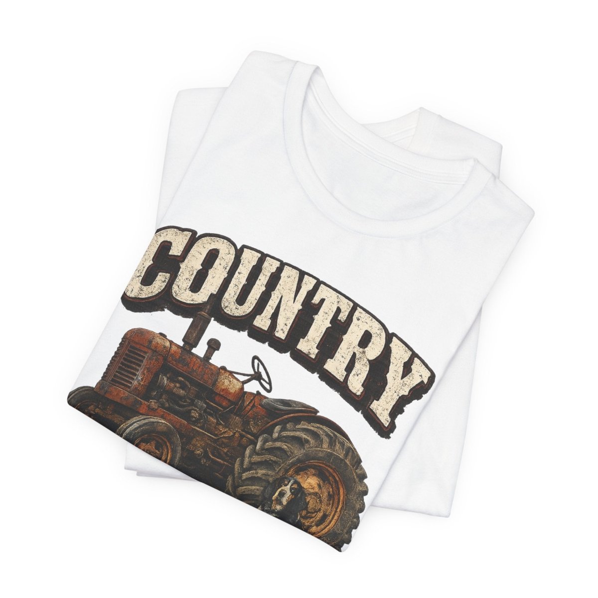 Country AF T-Shirt – Vintage Tractor | Distressed Farm Dog Graphic Tee - Anything AF