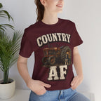 Country AF T-Shirt – Vintage Tractor | Distressed Farm Dog Graphic Tee - Anything AF