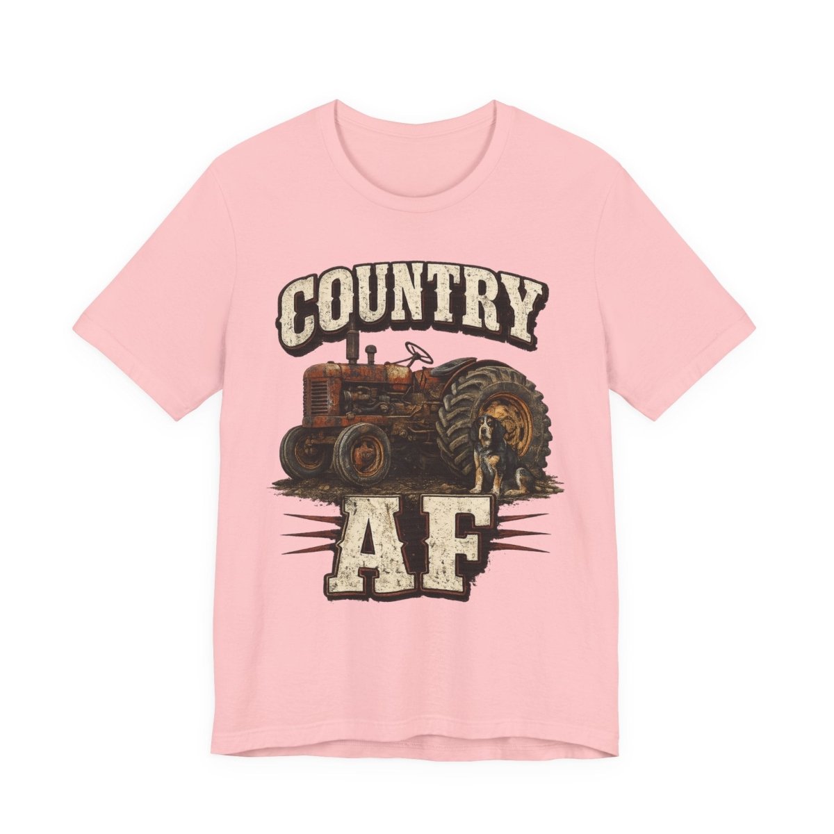 Country AF T-Shirt – Vintage Tractor | Distressed Farm Dog Graphic Tee - Anything AF