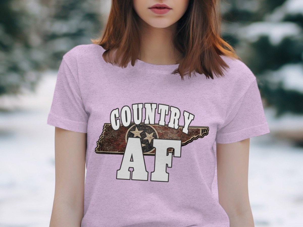 Country AF Tennessee T-Shirt | Vintage Tennessee Pride Graphic Tee - Anything AF