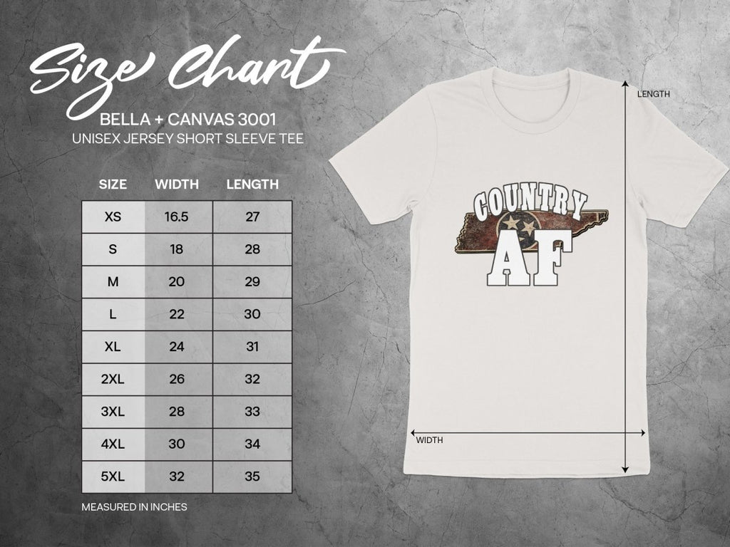 Country AF Tennessee T-Shirt | Vintage Tennessee Pride Graphic Tee - Anything AF