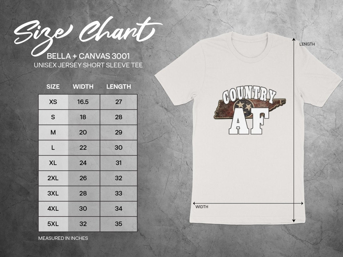 Country AF Tennessee T-Shirt | Vintage Tennessee Pride Graphic Tee - Anything AF