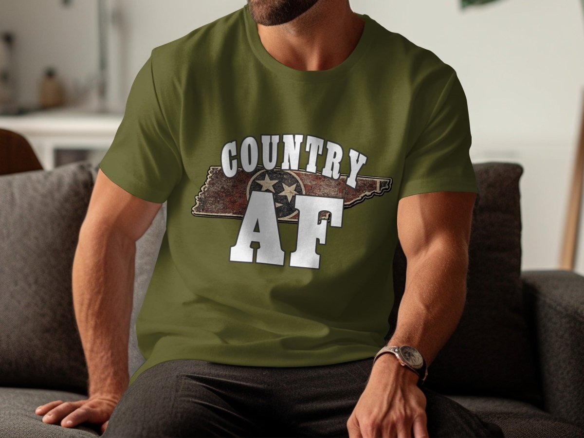 Country AF Tennessee T-Shirt | Vintage Tennessee Pride Graphic Tee - Anything AF