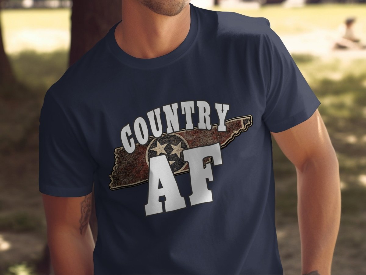 Country AF Tennessee T-Shirt | Vintage Tennessee Pride Graphic Tee - Anything AF
