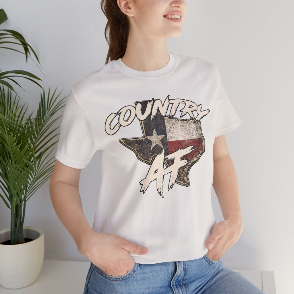 Country AF Texas T-Shirt | Vintage Texas Flag Graphic Tee - Anything AF