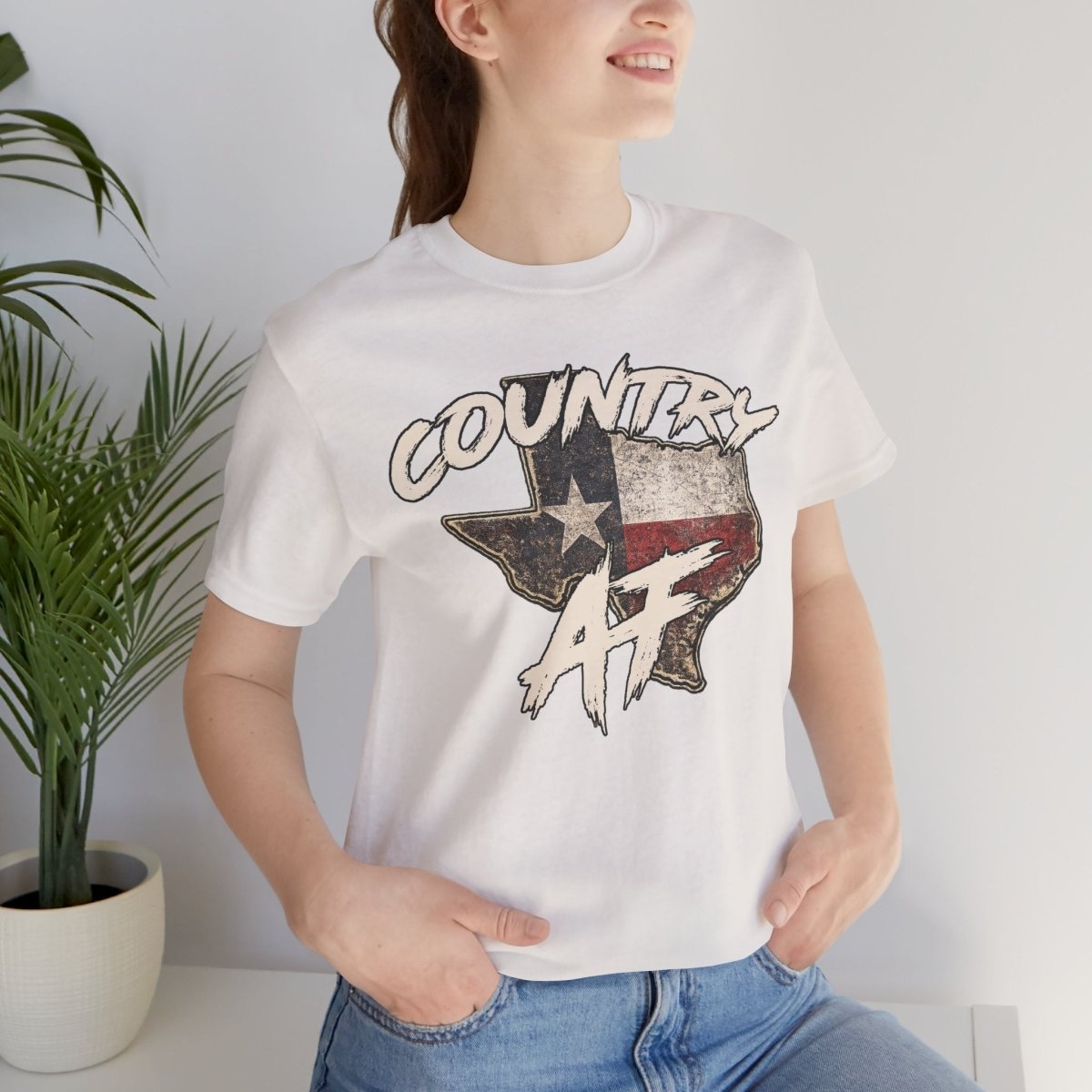 Country AF Texas T-Shirt | Vintage Texas Flag Graphic Tee - Anything AF