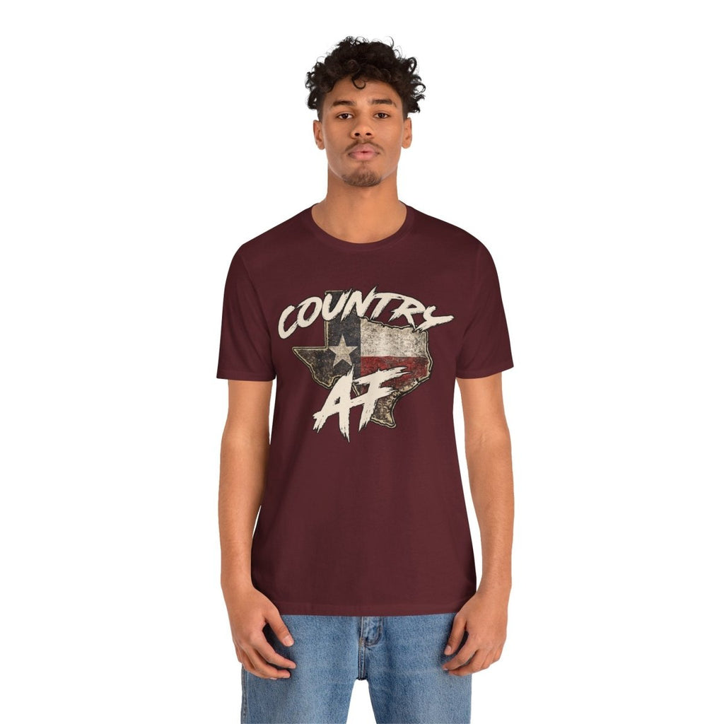 Country AF Texas T-Shirt | Vintage Texas Flag Graphic Tee - Anything AF