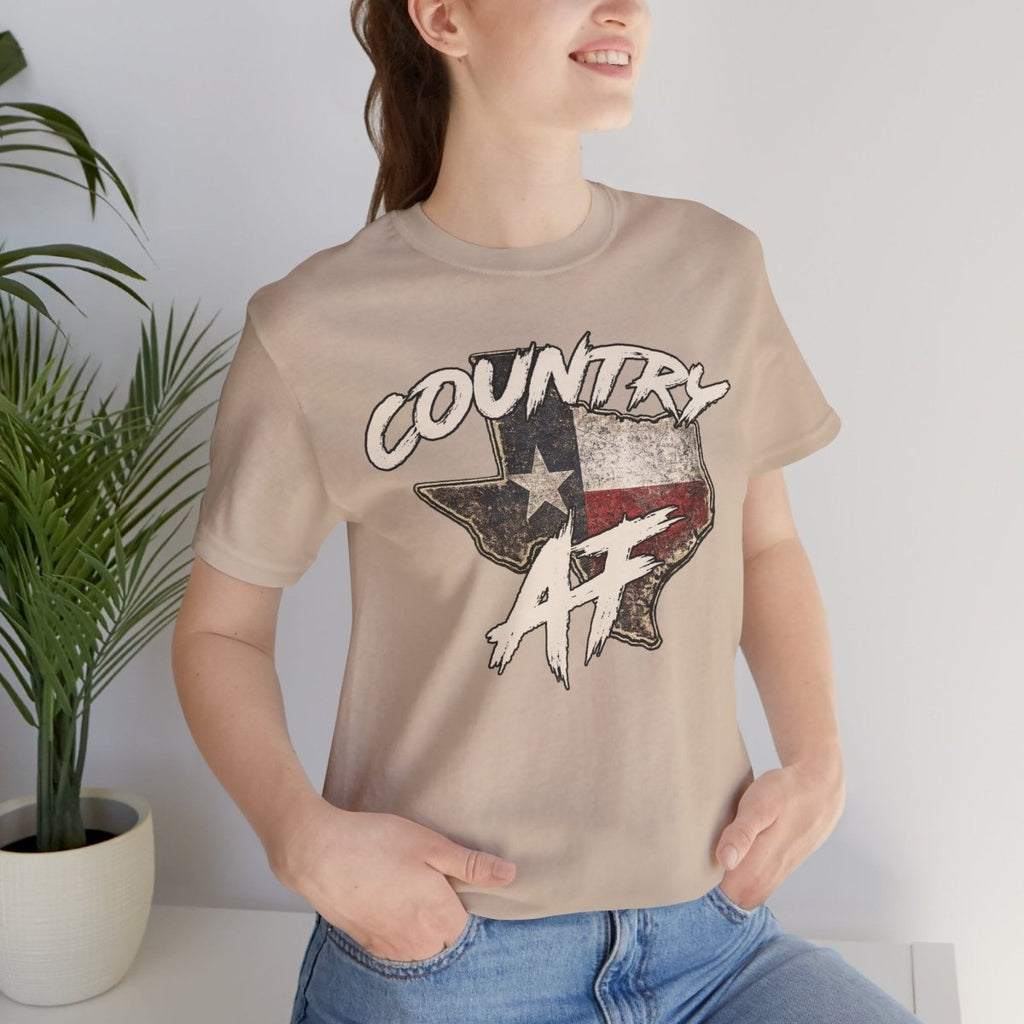 Country AF Texas T-Shirt | Vintage Texas Flag Graphic Tee - Anything AF