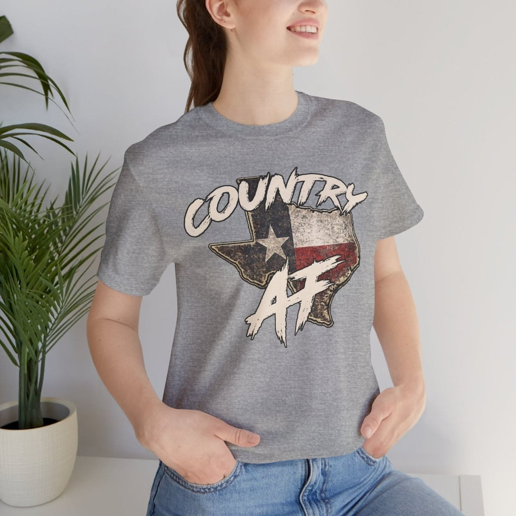 Country AF Texas T-Shirt | Vintage Texas Flag Graphic Tee - Anything AF