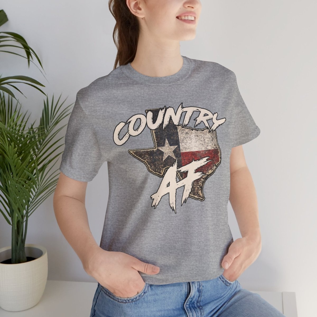 Country AF Texas T-Shirt | Vintage Texas Flag Graphic Tee - Anything AF