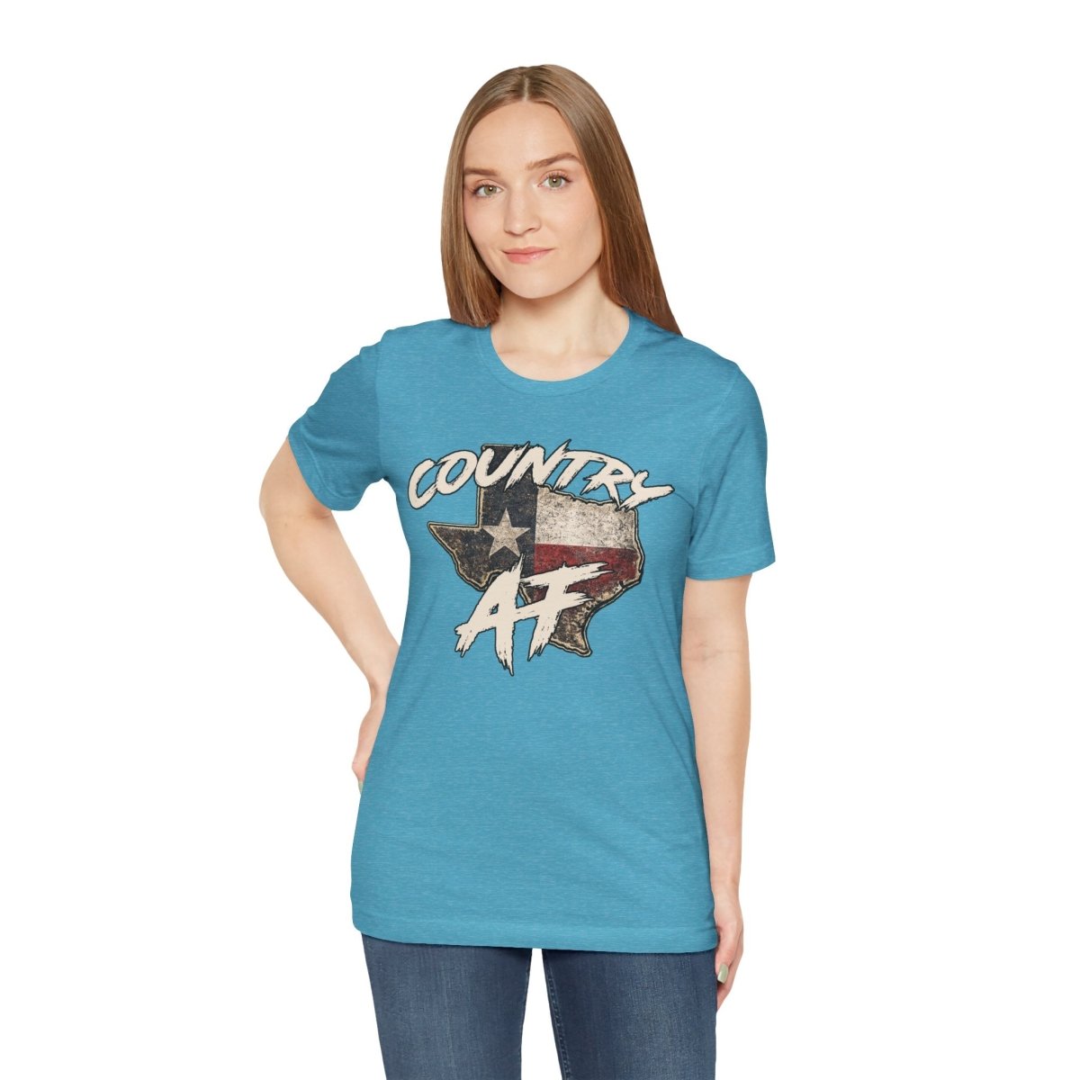 Country AF Texas T-Shirt | Vintage Texas Flag Graphic Tee - Anything AF