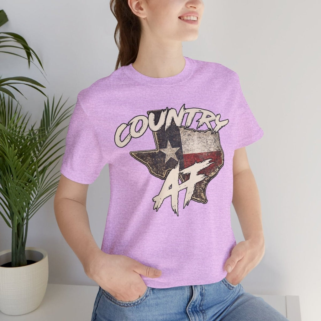 Country AF Texas T-Shirt | Vintage Texas Flag Graphic Tee - Anything AF