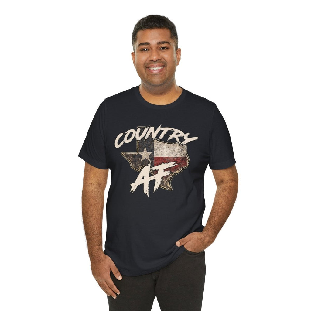Country AF Texas T-Shirt | Vintage Texas Flag Graphic Tee - Anything AF