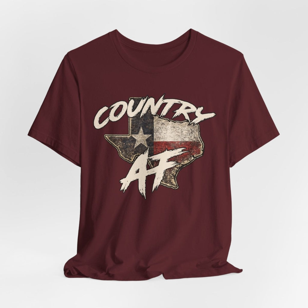 Country AF Texas T-Shirt | Vintage Texas Flag Graphic Tee - Anything AF