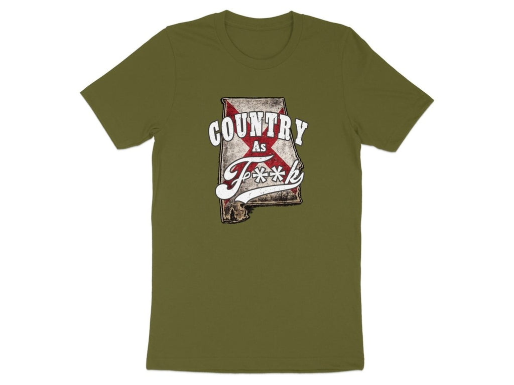 Country As F**K Alabama T-Shirt | Vintage Alabama Pride Graphic Tee - Anything AF
