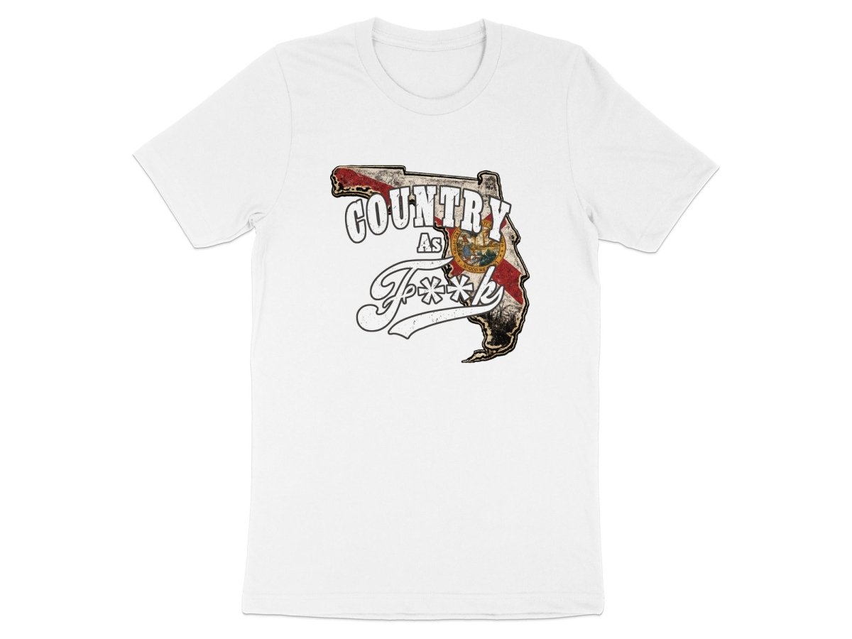 Country As F**K Florida T-Shirt | Vintage Florida Pride Graphic Tee - Anything AF