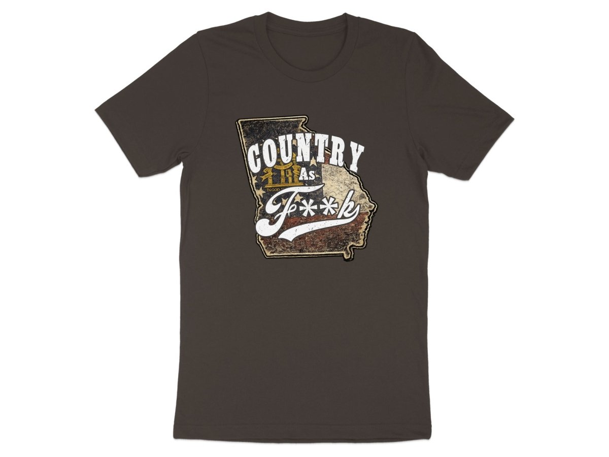 Country As F**K Georgia T-Shirt | Vintage Georgia Pride Graphic Tee - Anything AF