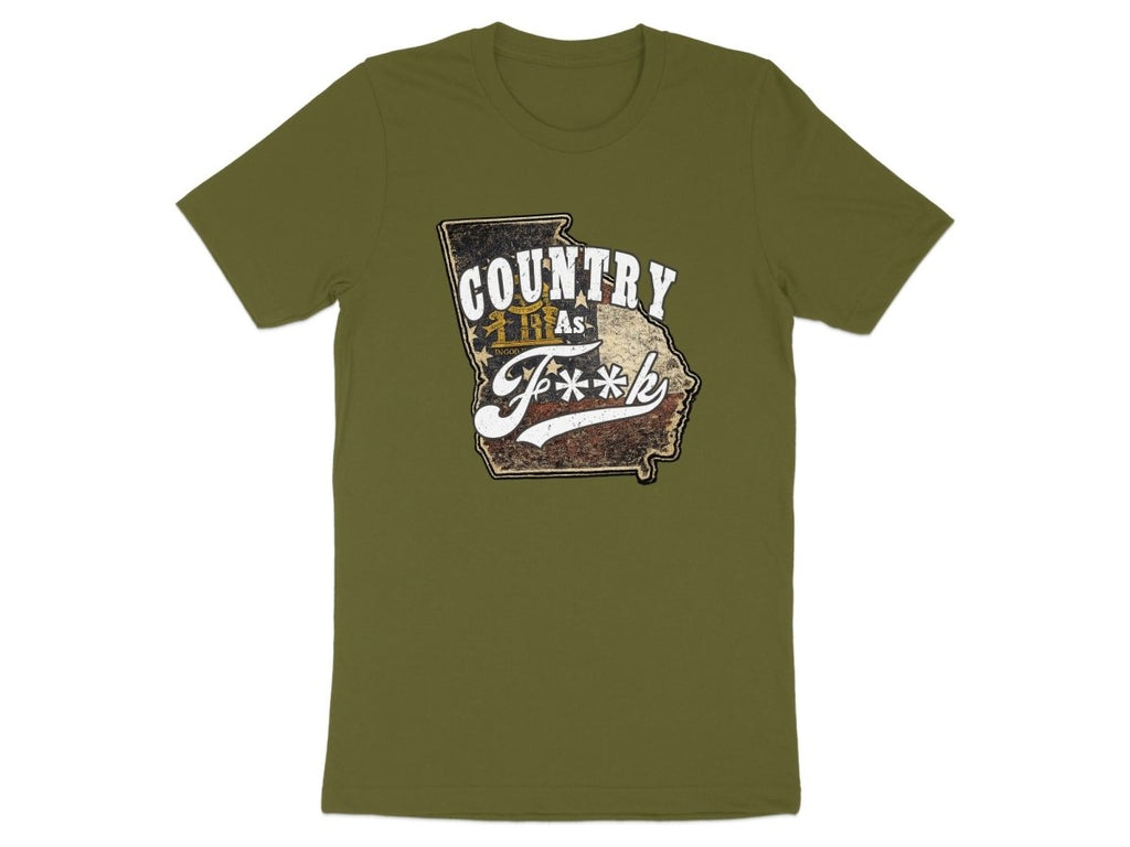 Country As F**K Georgia T-Shirt | Vintage Georgia Pride Graphic Tee - Anything AF