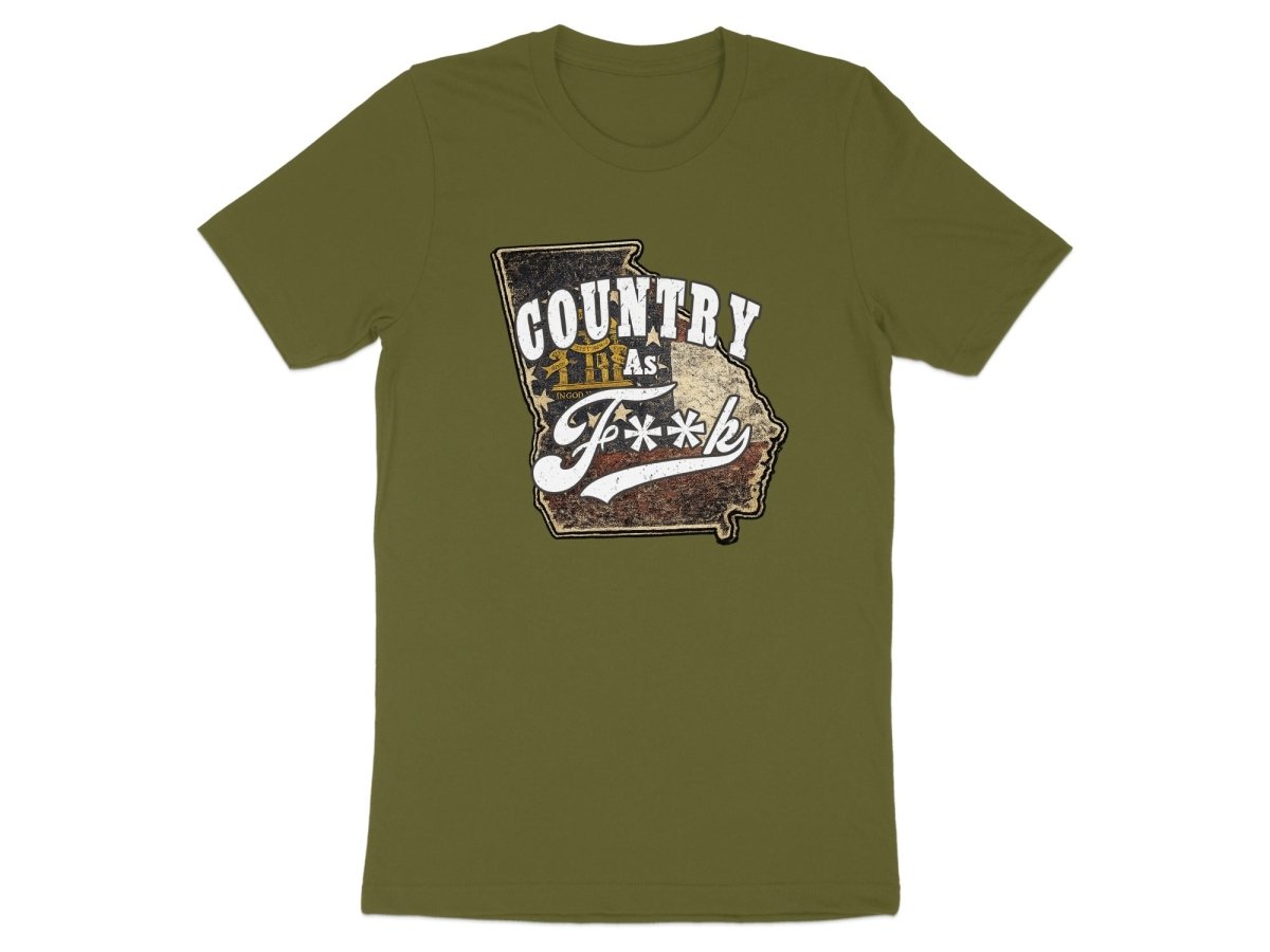 Country As F**K Georgia T-Shirt | Vintage Georgia Pride Graphic Tee - Anything AF