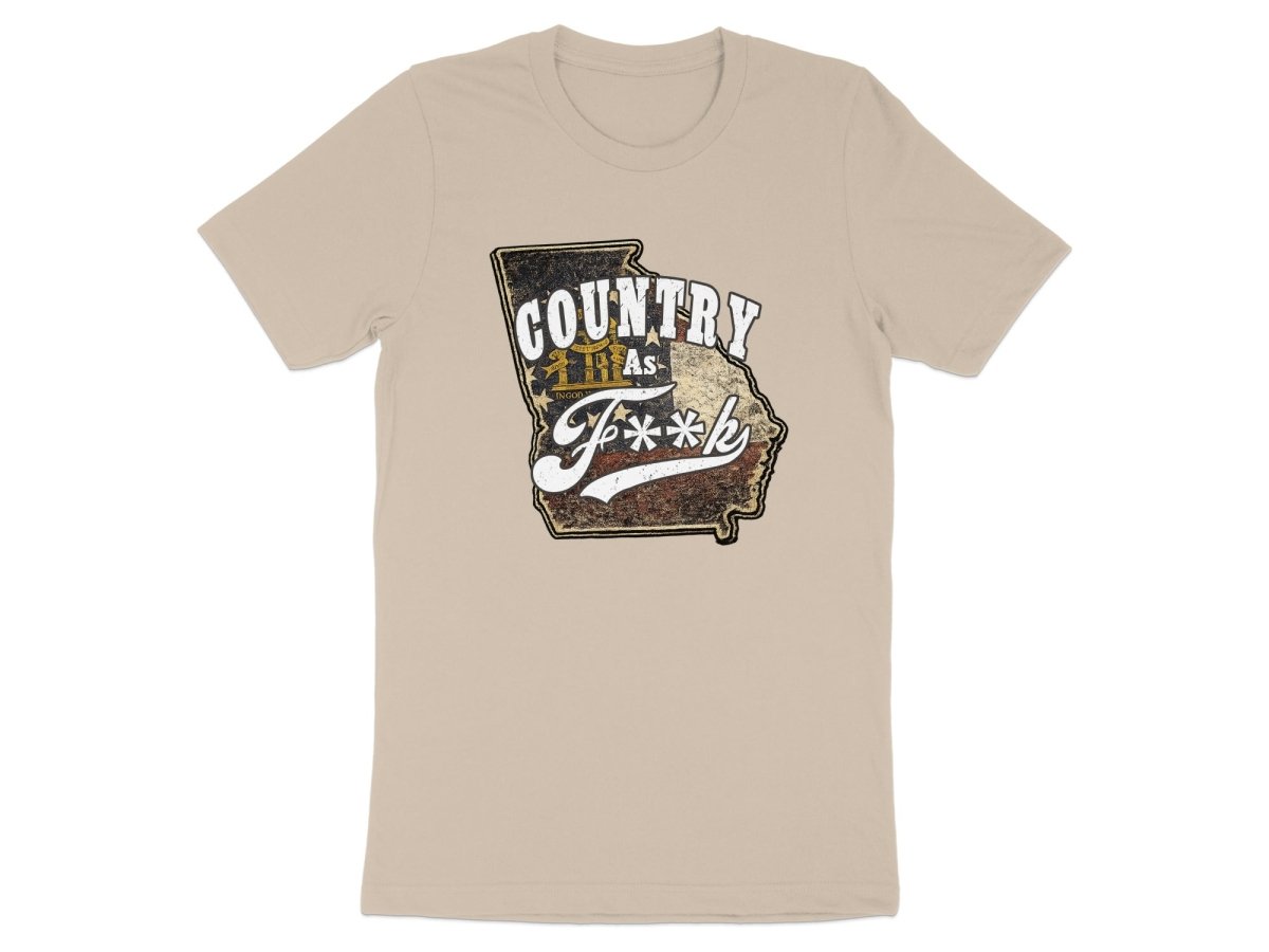 Country As F**K Georgia T-Shirt | Vintage Georgia Pride Graphic Tee - Anything AF