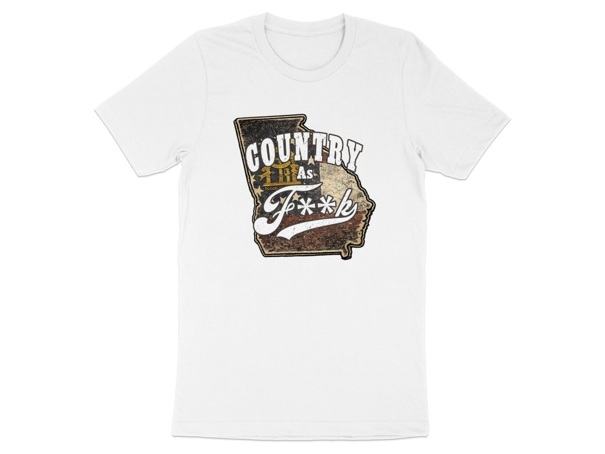 Country As F**K Georgia T-Shirt | Vintage Georgia Pride Graphic Tee - Anything AF