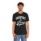 Country As Fk Graphic Tee | Funny Southern Country Pride Design PG-13 Version | Country AS F**k Graphic White Print - Anything AF