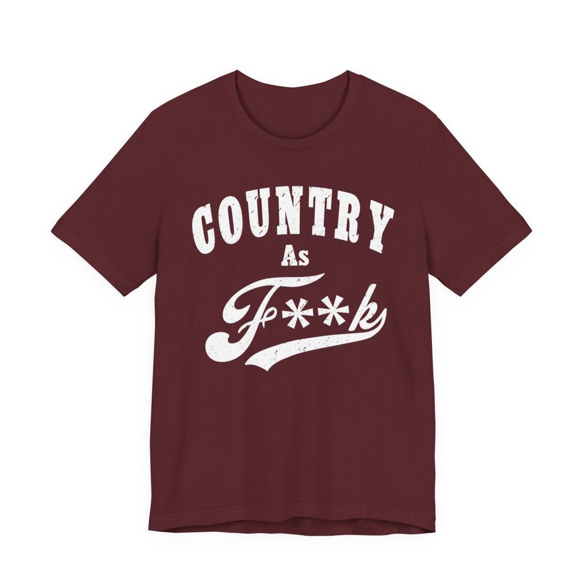 Country As Fk Graphic Tee | Funny Southern Country Pride Design PG-13 Version | Country AS F**k Graphic White Print - Anything AF