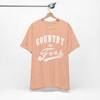 Country As Fk Graphic Tee | Funny Southern Country Pride Design PG-13 Version | Country AS F**k Graphic White Print - Anything AF