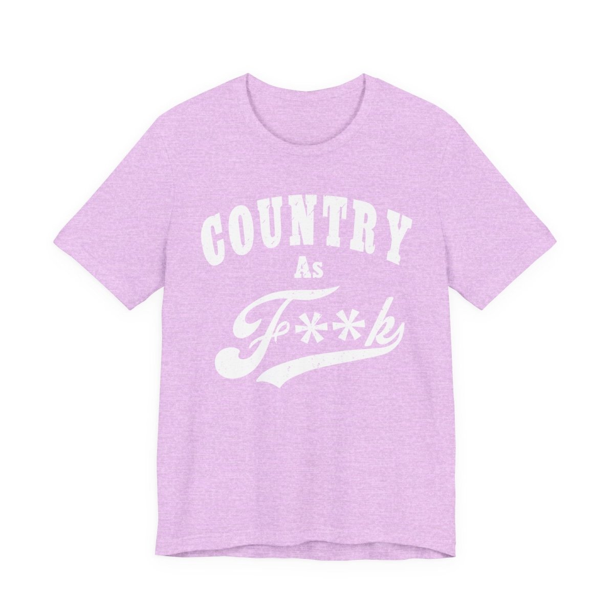Country As Fk Graphic Tee | Funny Southern Country Pride Design PG-13 Version | Country AS F**k Graphic White Print - Anything AF