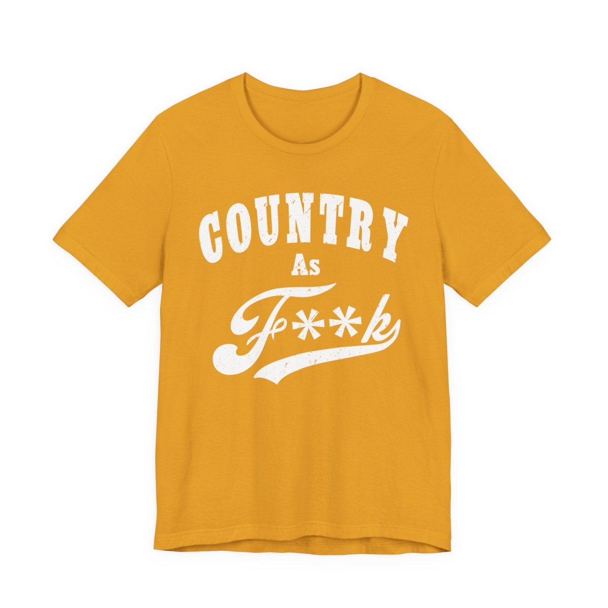 Country As Fk Graphic Tee | Funny Southern Country Pride Design PG-13 Version | Country AS F**k Graphic White Print - Anything AF