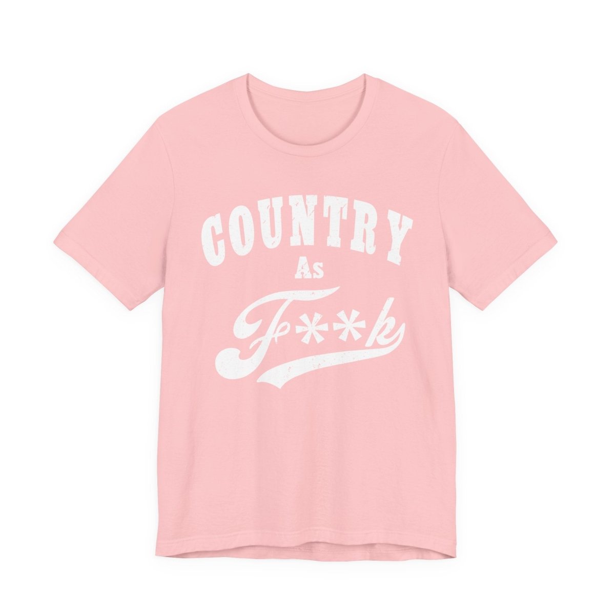 Country As Fk Graphic Tee | Funny Southern Country Pride Design PG-13 Version | Country AS F**k Graphic White Print - Anything AF