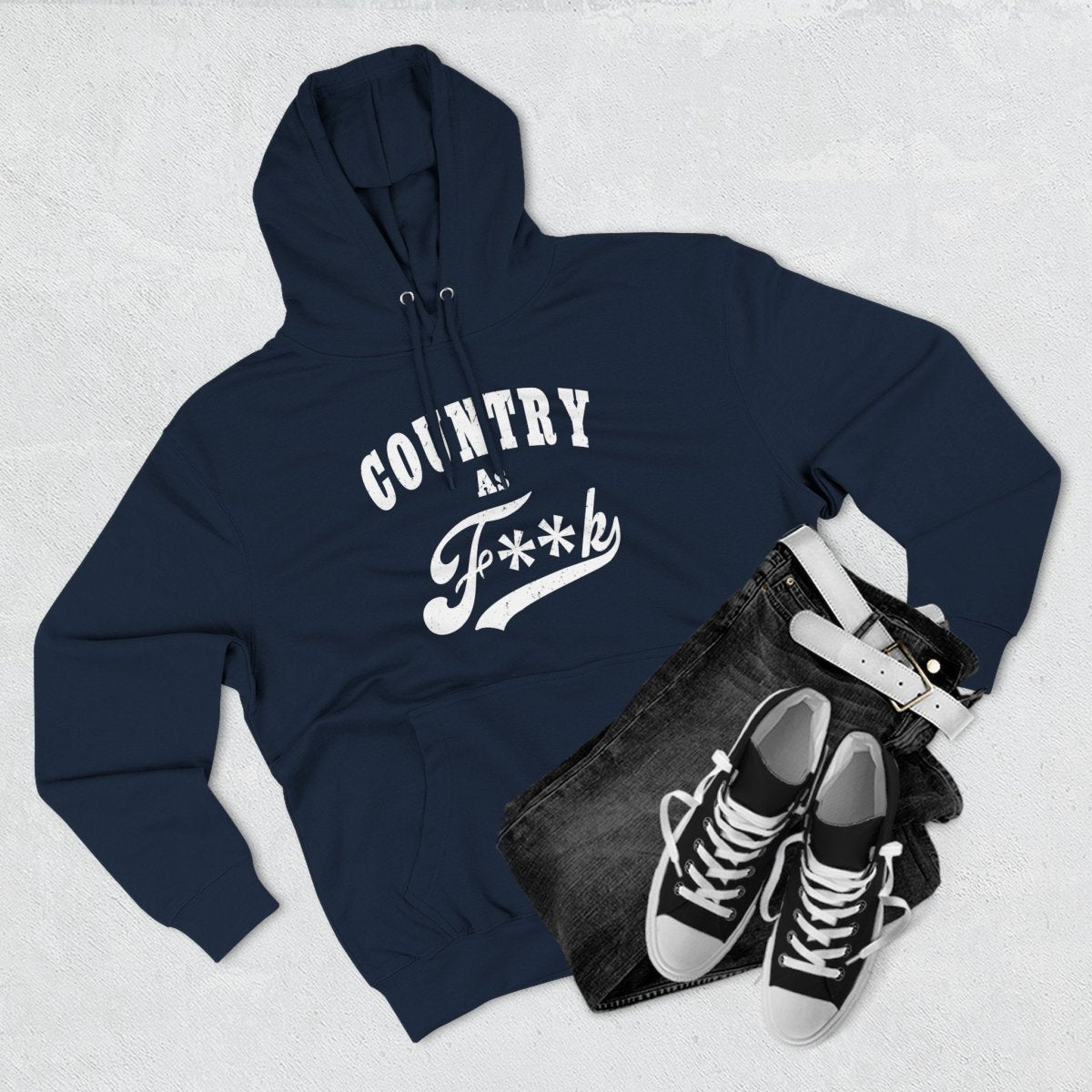 Country As F**K Hoodie | Country Pride Fleece Sweatshirt - Anything AF