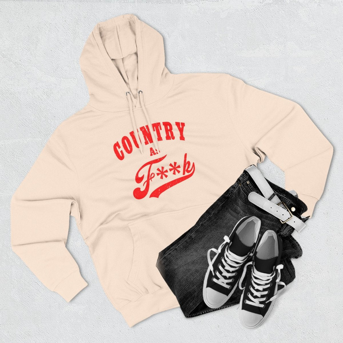 Country As F**K Hoodie | Country Pride Fleece Sweatshirt - Anything AF