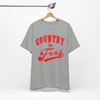 Country As Fk Shirt | Funny Country Western Graphic Design in Red Print | Country As F**k PG-13 version - Anything AF