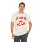 Country As Fk Shirt | Funny Country Western Graphic Design in Red Print | Country As F**k PG-13 version - Anything AF