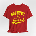Country As Fk Tee | Funny Country Music & Southern Lifestyle Graphic PG-13 Version | Country As F**K T-shirt in Yellow Print - Anything AF