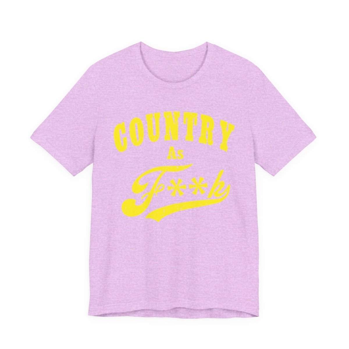 Country As Fk Tee | Funny Country Music & Southern Lifestyle Graphic PG-13 Version | Country As F**K T-shirt in Yellow Print - Anything AF