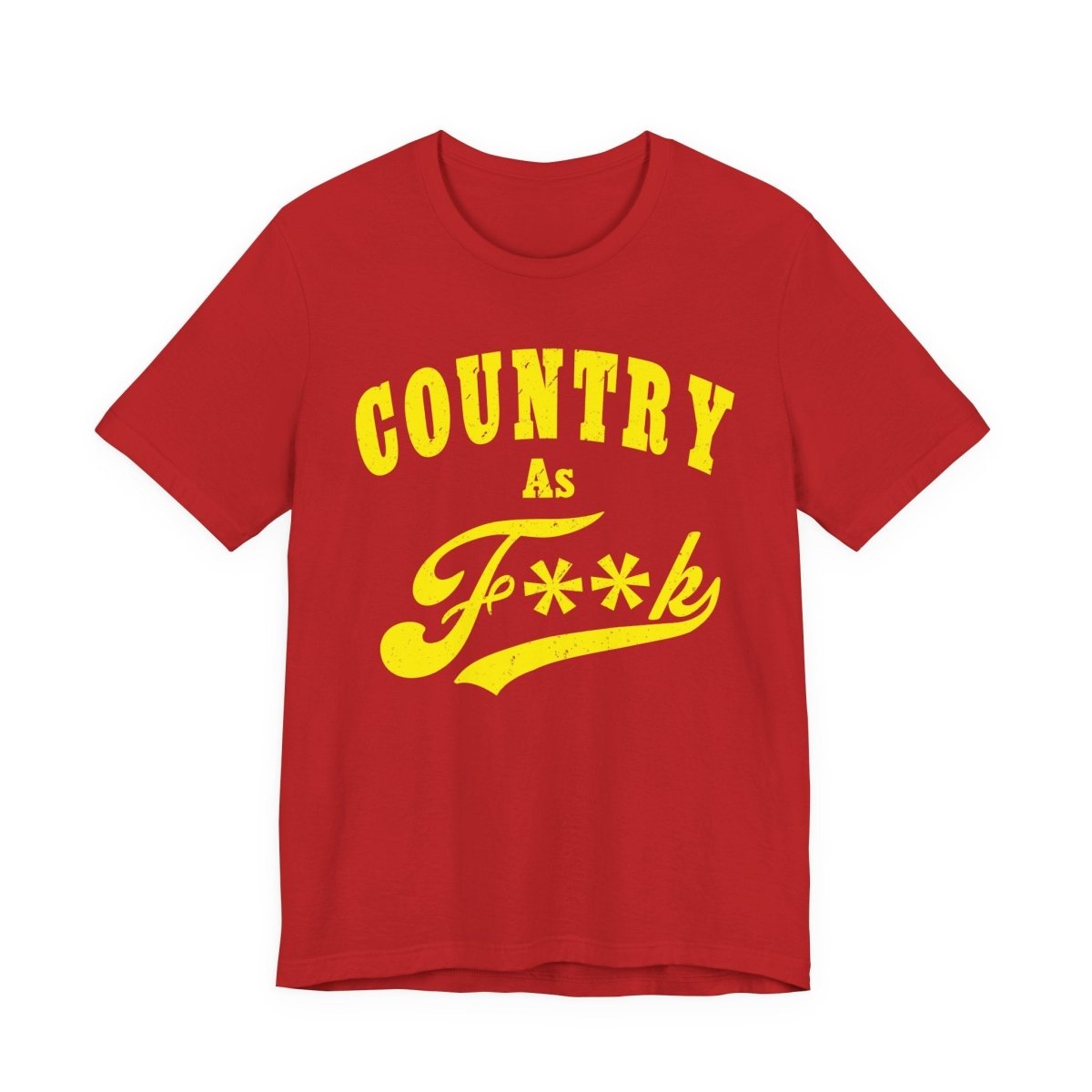 Country As Fk Tee | Funny Country Music & Southern Lifestyle Graphic PG-13 Version | Country As F**K T-shirt in Yellow Print - Anything AF