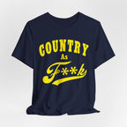 Country As Fk Tee | Funny Country Music & Southern Lifestyle Graphic PG-13 Version | Country As F**K T-shirt in Yellow Print - Anything AF