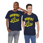 Country As Fk Tee | Funny Country Music & Southern Lifestyle Graphic PG-13 Version | Country As F**K T-shirt in Yellow Print - Anything AF
