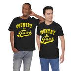 Country As Fk Tee | Funny Country Music & Southern Lifestyle Graphic PG-13 Version | Country As F**K T-shirt in Yellow Print - Anything AF