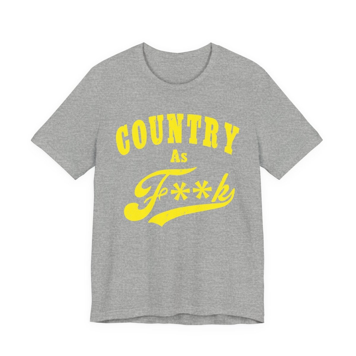 Country As Fk Tee | Funny Country Music & Southern Lifestyle Graphic PG-13 Version | Country As F**K T-shirt in Yellow Print - Anything AF