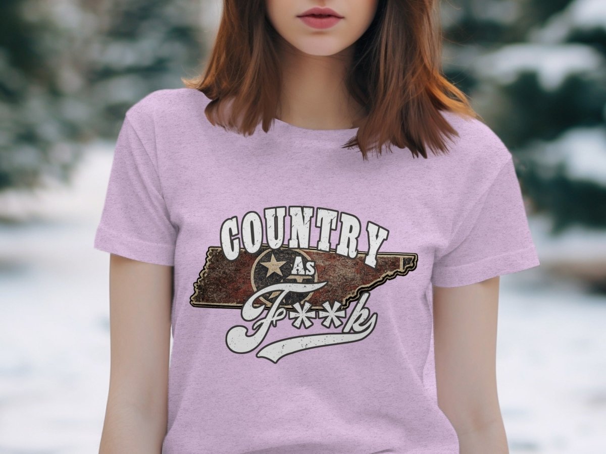 Country As F**K Tennessee T-Shirt | Vintage Tennessee Pride Graphic Tee - Anything AF