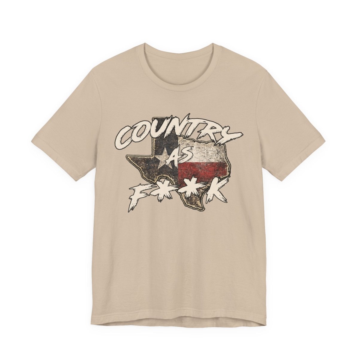 Country As F**K Texas T-Shirt | Vintage Texas Flag Graphic Tee - Anything AF