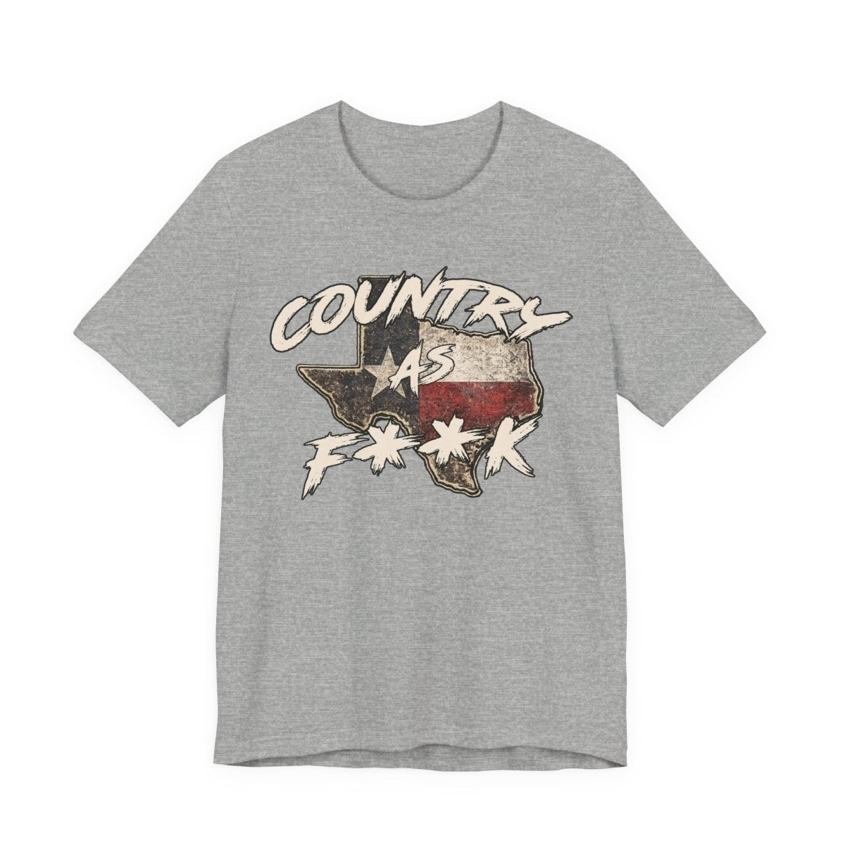 Country As F**K Texas T-Shirt | Vintage Texas Flag Graphic Tee - Anything AF